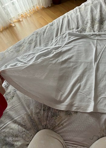 Beyaz Kadın pamuklu Uzun Kollu Bluz - Görsel 3