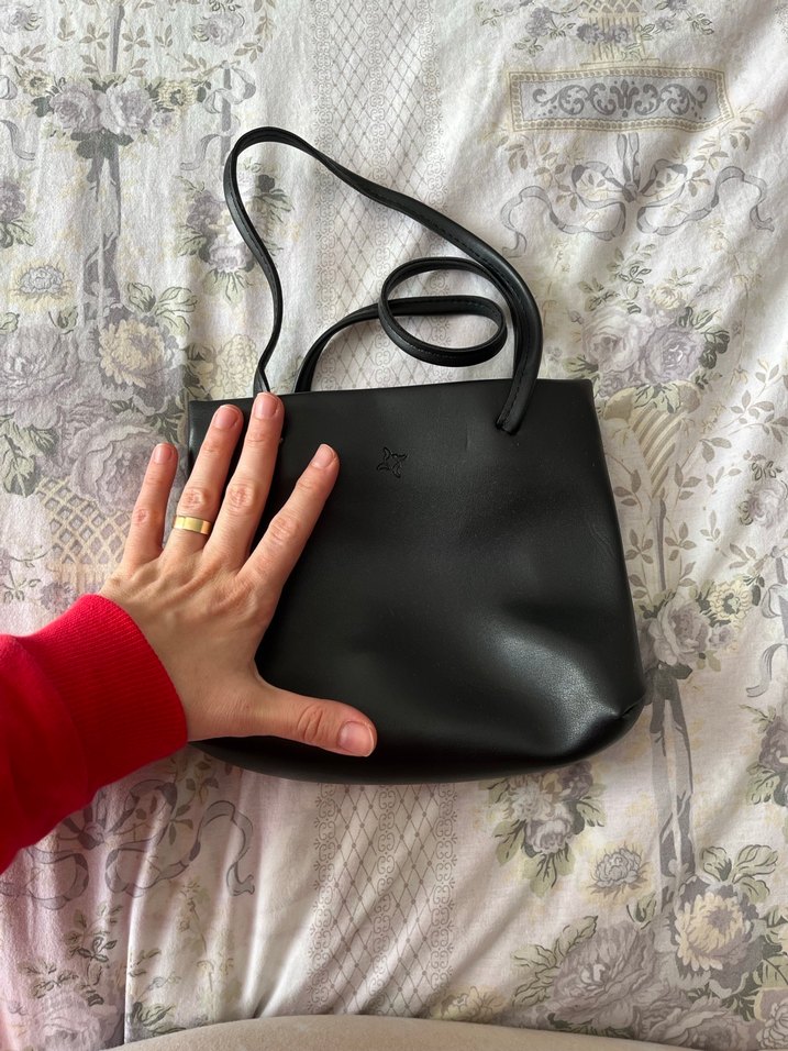 Siyah Deri Kadın Omuz kol Çantası - Görsel 3
