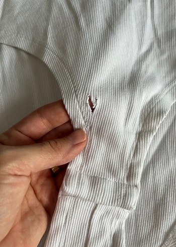 Beyaz Kısa Kollu Body - Görsel 2