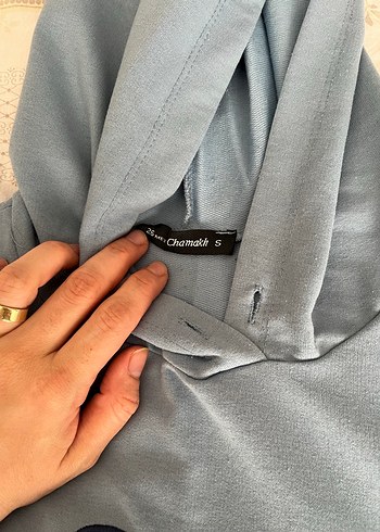 Champion Gri Kapüşonlu Kadın Sweatshirt - Görsel 3