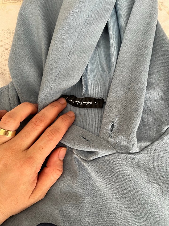 Champion Gri Kapüşonlu Kadın Sweatshirt - Görsel 3