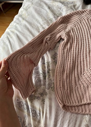 Bej Kadın Triko Uzun Kollu Kazak - Görsel 2