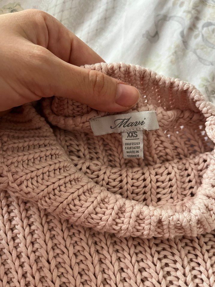 Bej Kadın Triko Uzun Kollu Kazak - Görsel 4