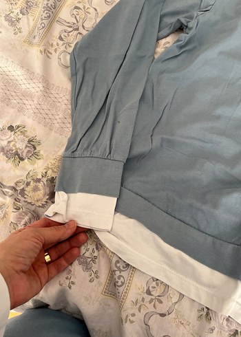 Gri Kadın Uzun Kollu Salaş Sweatshirt - Görsel 4