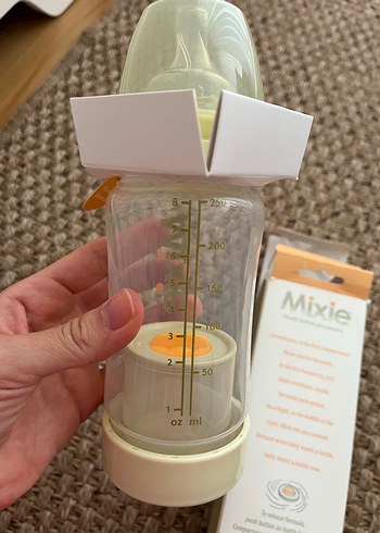 Mixie 8 oz Geniş Ağızlı Biberon Bej - Görsel 4