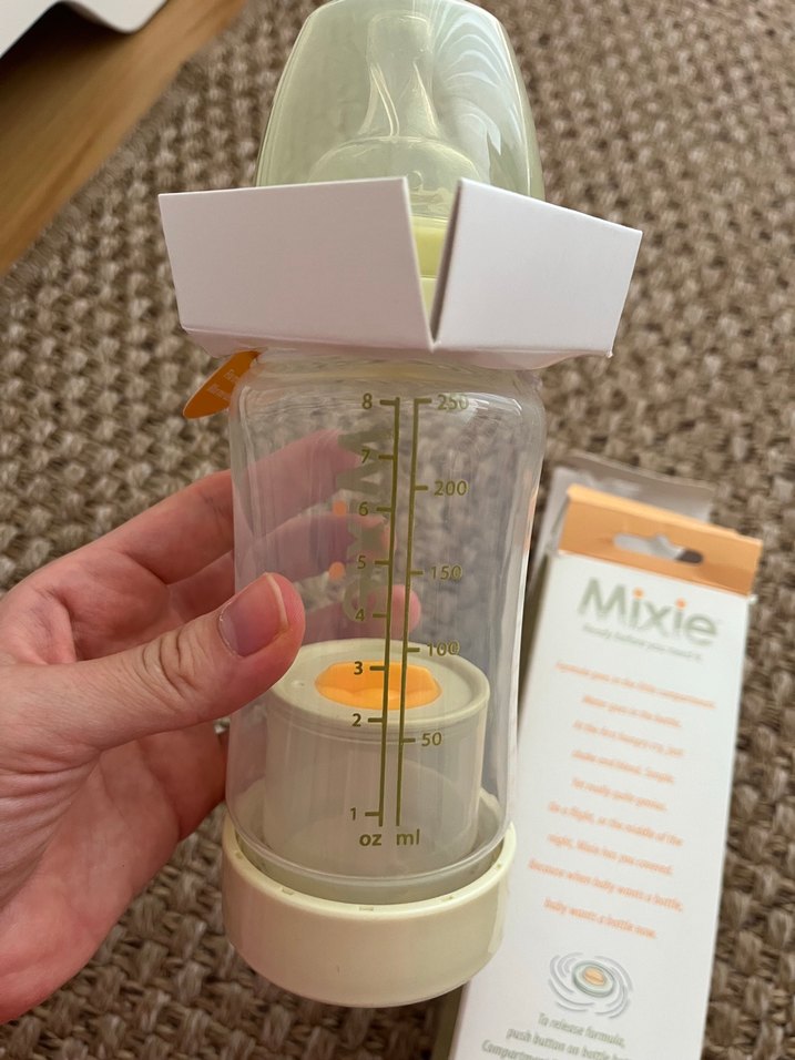 Mixie 8 oz Geniş Ağızlı Biberon Bej - Görsel 4