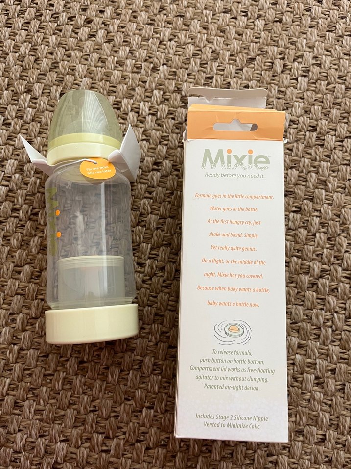 Mixie 8 oz Geniş Ağızlı Biberon Bej - Görsel 2