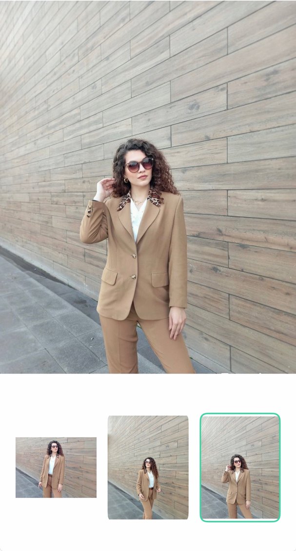Camel leopar yaka vintage blazer — görsel 2/4