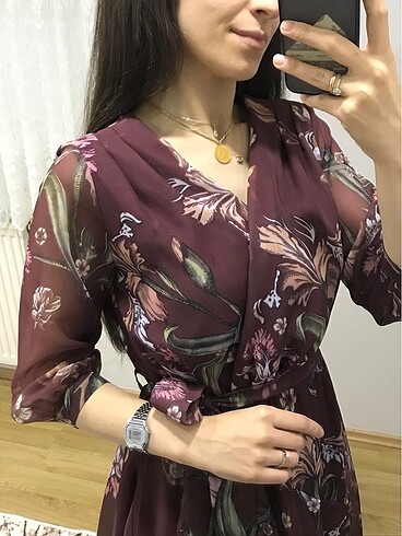 Trendyol & Milla Şifon Çiçekli Elbise