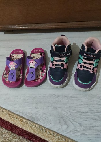 Kız Çocuk Renkli Cırt Cırtlı Spor Ayakkabı - Görsel 2