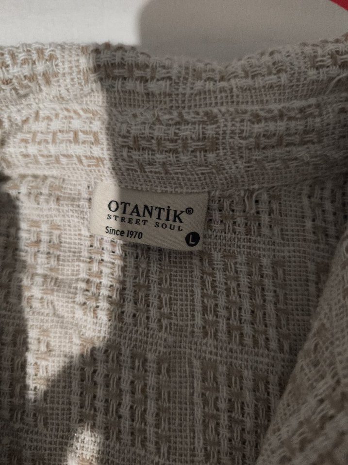 Gri Keten Kadın Gömlek Uzun Kollu - Görsel 2