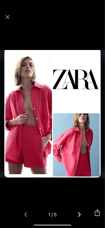 Zara oversize gömlek