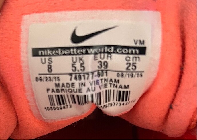 39 Beden Nike 39 beden ayakkabı orijinal