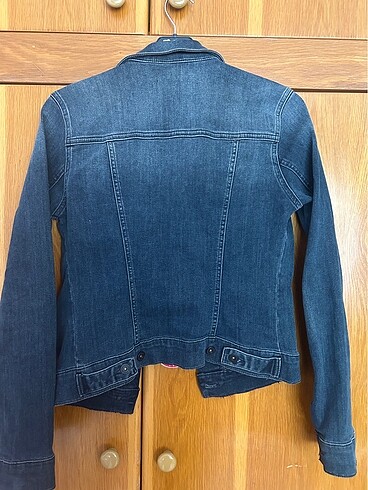 xs Beden lacivert Renk Mavi jeans kot ceket eskitme modelli renk geçişli