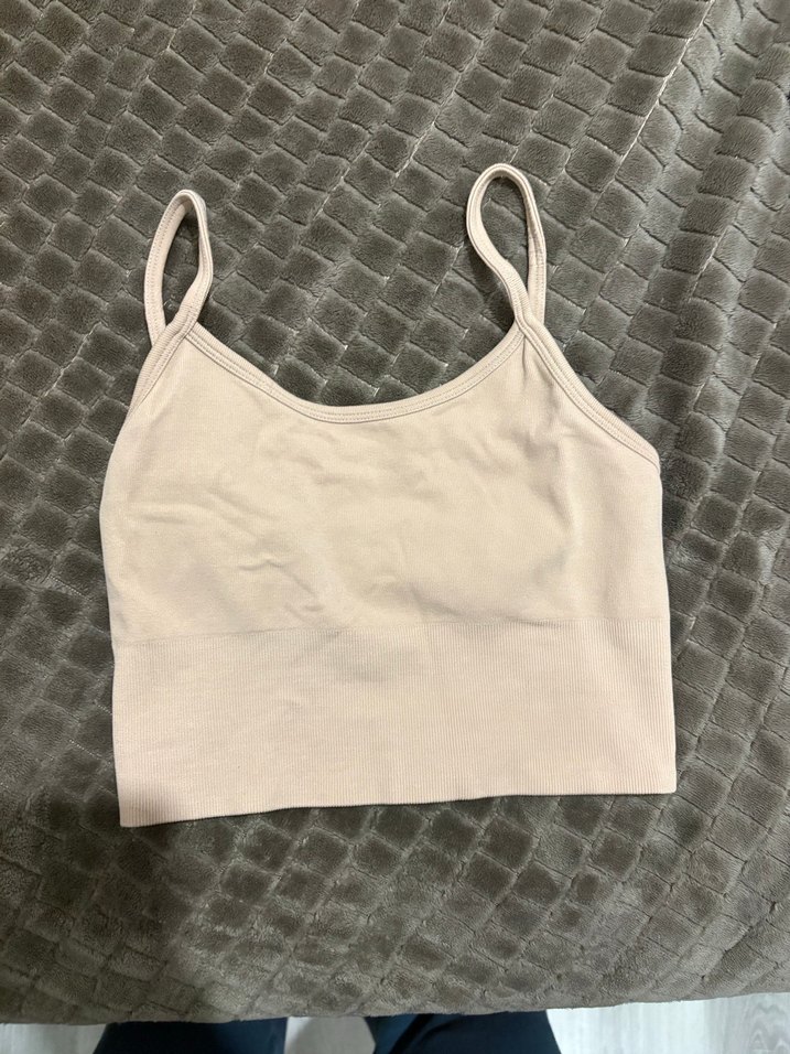 Bej İnce Askılı Kadın crop - Görsel 2