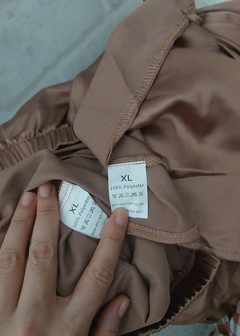 xl Beden Kadın Kahverengi Uzun Askısız Takım