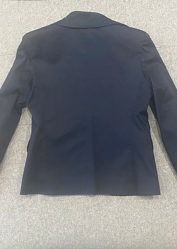 m Beden Lacivert Kadın Düğmeli Blazer Ceket