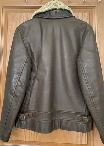 Kahverengi Kürklü Deri Kadın Biker Ceket - Görsel 3