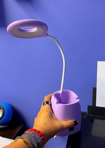 Ikea Mor LED Halka Masa Lambası ve Kalemlik
