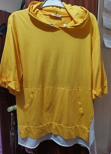 Saten Kapüşonlu Sweat