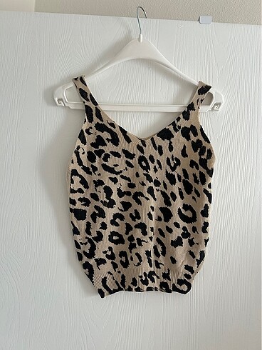 Leoparlı bluz