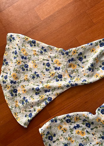 Trendyol & Milla Uzun Kollu V Yakalı Bohem Mini sifon Bluz
