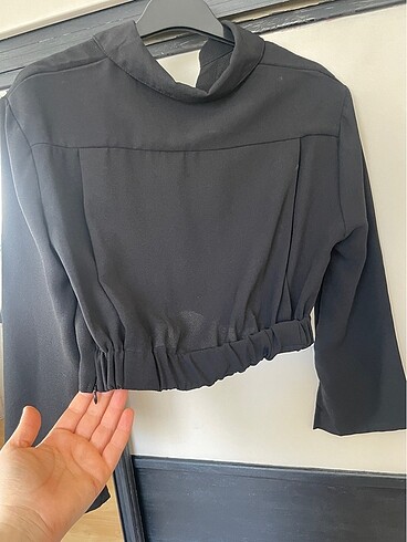 Zara Siyah bluz Crop