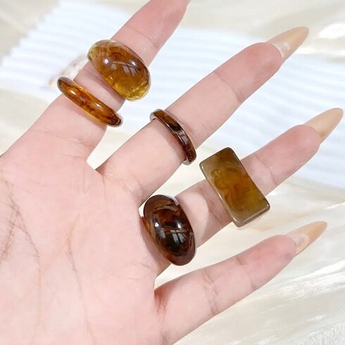 Reçine Yüzük Set
