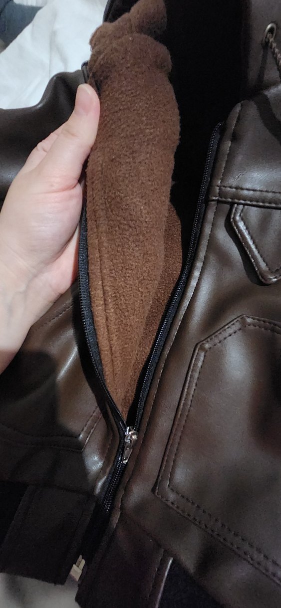 Erkek Çocuk Kahverengi Deri Biker Ceket - Görsel 2