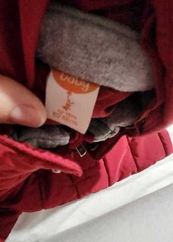 Bordo Erkek Çocuk Kapüşonlu Düğmeli Mont - Görsel 3