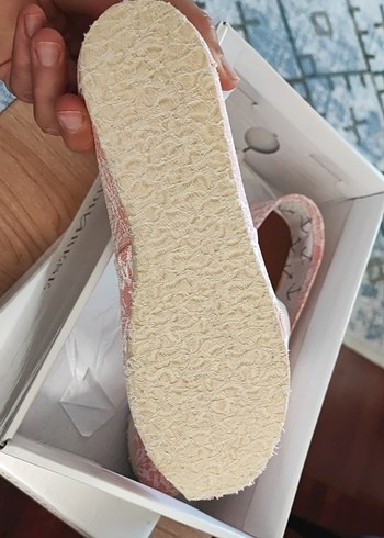 divarese marka Pembe Dantel Detaylı Dolgu Topuk Espadril - Görsel 5