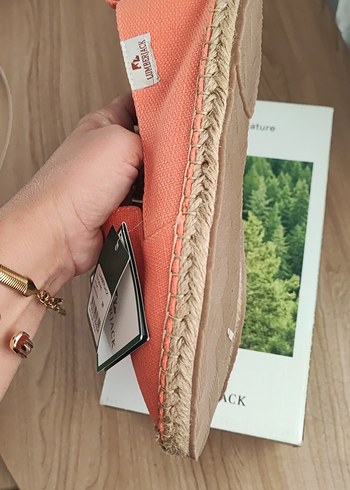 Turuncu Kadın Dolgu Topuk Espadril Lumberjack - Görsel 6