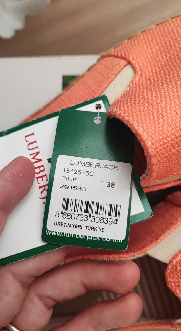 Turuncu Kadın Dolgu Topuk Espadril Lumberjack - Görsel 5