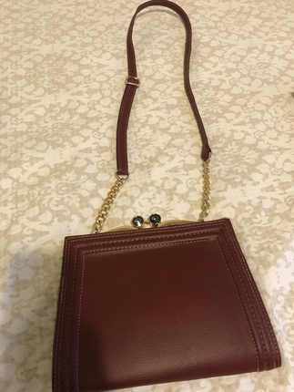 diğer Beden Bordo clutch canta