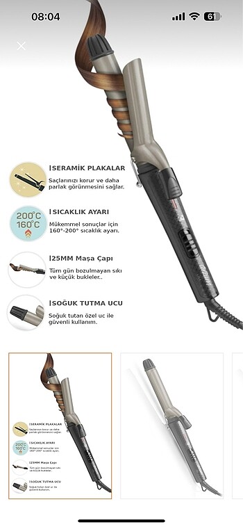 Arzum kalın saç maşası