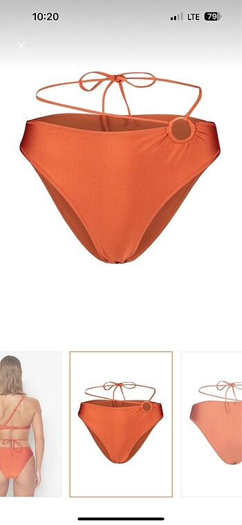 Kiremit rengi bikini altı normal bel