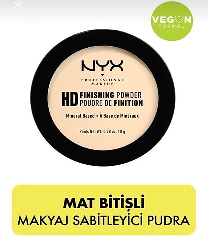 NYX Nyx 02 kapatıcı Nyx pudra banana