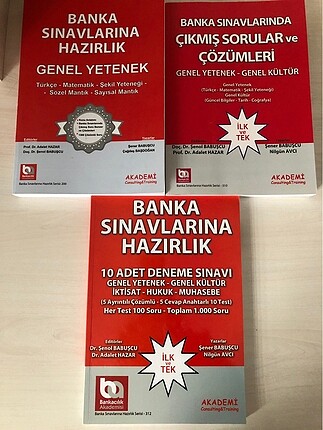Banka sınavlarına hazırlık kitabı