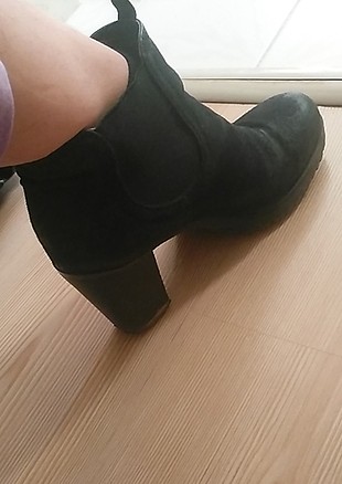 Diğer siyah 8 cm tipuk süet kışlık bot ayakkabı