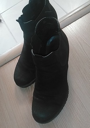 36 Beden siyah Renk siyah 8 cm tipuk süet kışlık bot ayakkabı