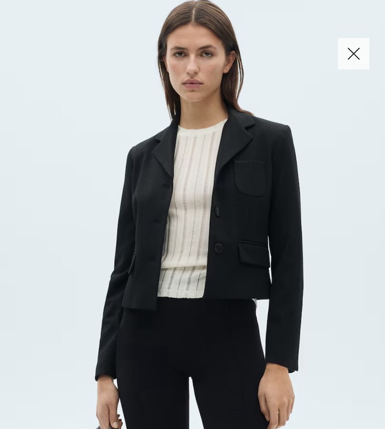 Bej, Kısa Kollu, İnce Çizgi desen Kadın Bluz - Görsel 2