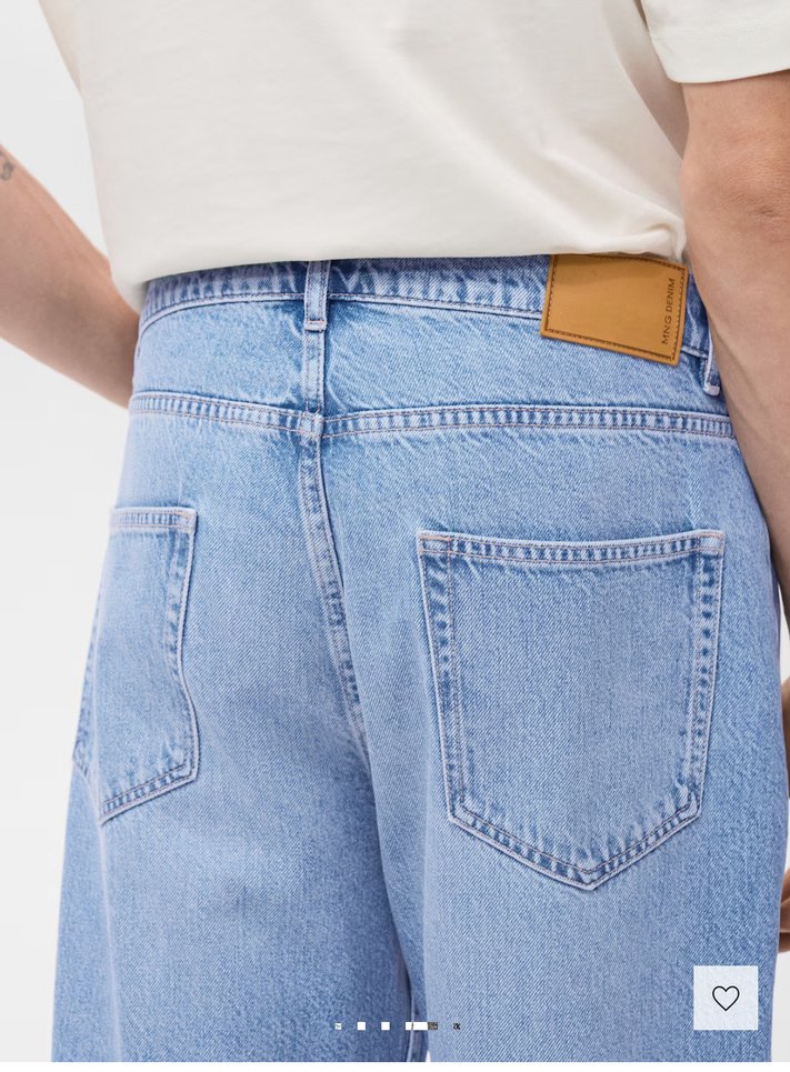 Mango Erkek denim pantolon - Görsel 4