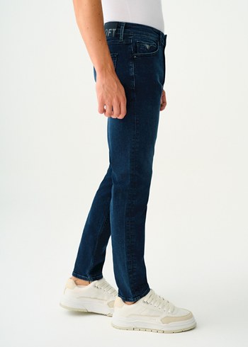 Erkek Lacivert Denim Pantolon - Görsel 3