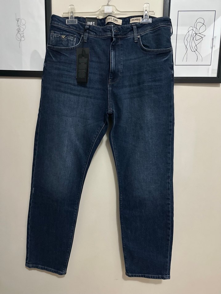 Erkek Lacivert Denim Pantolon - Görsel 5