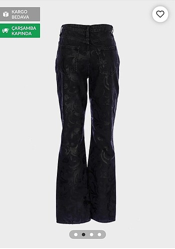 River Island Desenli denim pantolon