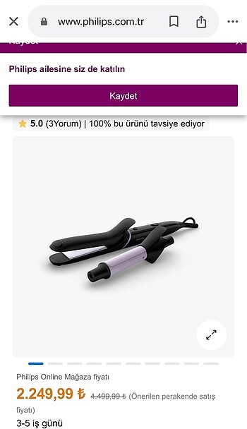 Philips Düzleştirici ve maşa