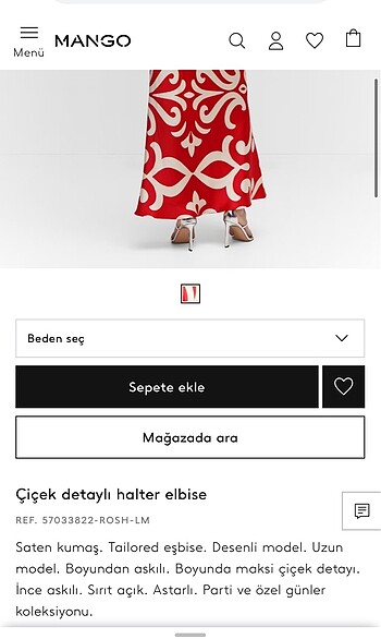 s Beden Mango elbise