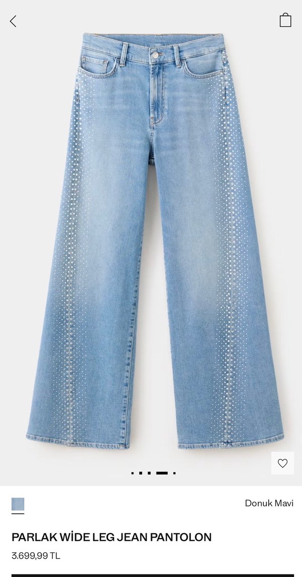 Mango taşlı jean pantolon — görsel 4/13