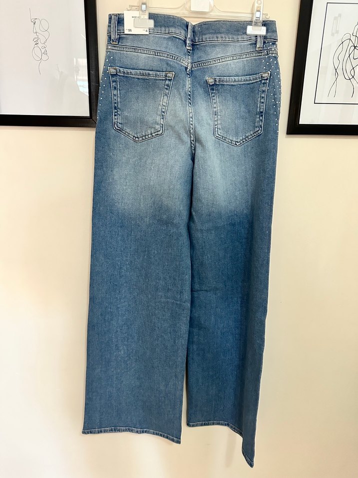 Mango taşlı jean pantolon — görsel 9/13