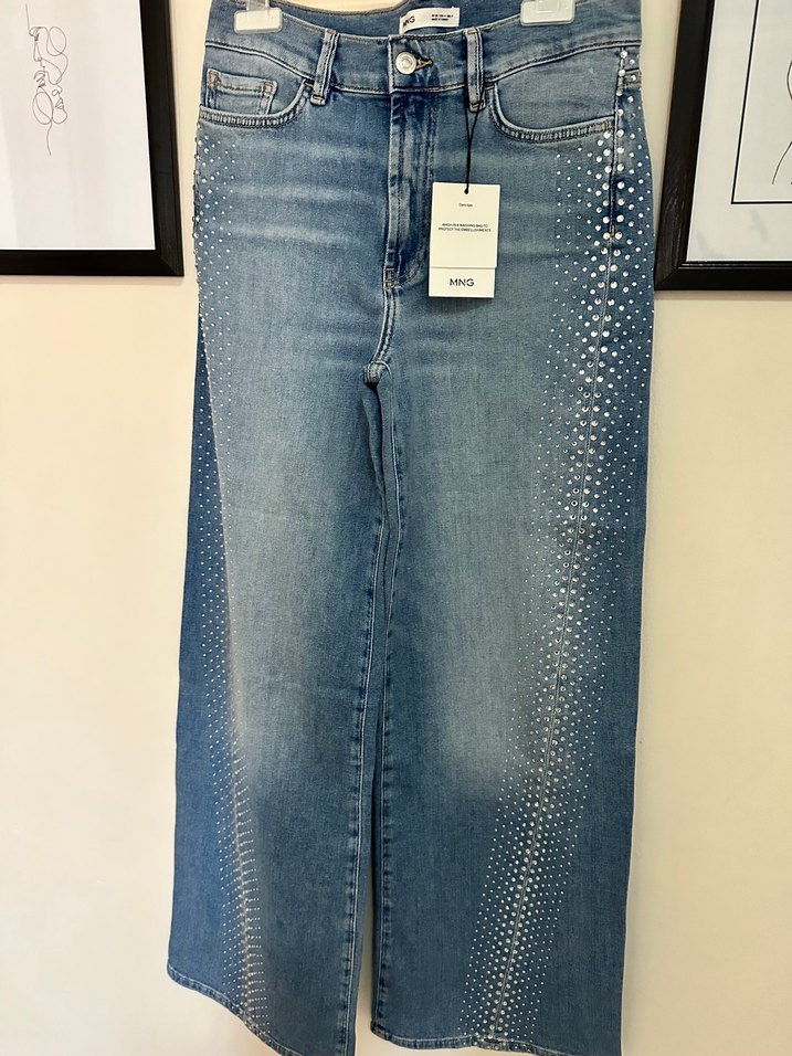 Mango taşlı jean pantolon — görsel 6/13